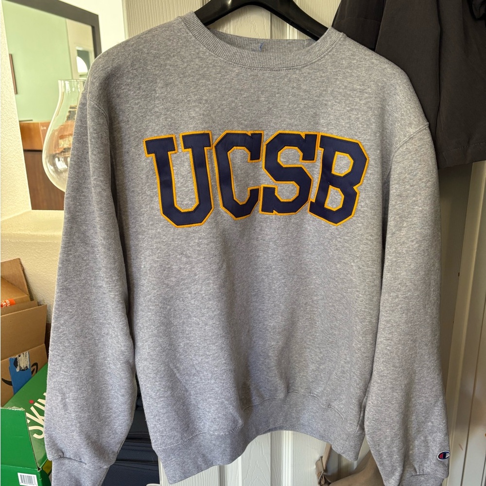 Champion Gray UCSB Crewneck